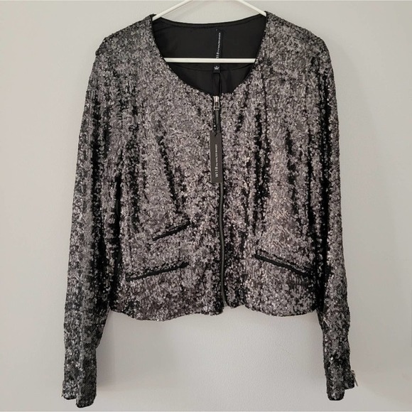 W118 By Walter Baker Lara Sequined Evening Jacket NWT - Picture 2 of 10